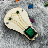 Maxbell Toddlers Busy Board Material with LED Switch Classroom for Toddlers green