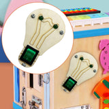 Maxbell Toddlers Busy Board Material with LED Switch Classroom for Toddlers green