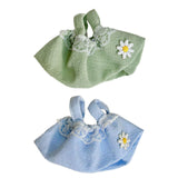Maxbell Mini 6 inch Doll Clothes Gift Doll Skirt for Pendant Doll Dolls Little Girls blue