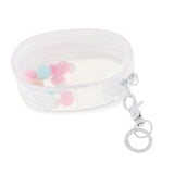 Maxbell Tiny Doll Pouch PVC Organizer Small Doll Storage Bag for Action Figures Doll White Oval