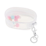 Maxbell Tiny Doll Pouch PVC Organizer Small Doll Storage Bag for Action Figures Doll White Oval