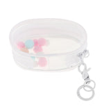Maxbell Tiny Doll Pouch PVC Organizer Small Doll Storage Bag for Action Figures Doll White Oval