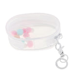 Maxbell Tiny Doll Pouch PVC Organizer Small Doll Storage Bag for Action Figures Doll White Oval