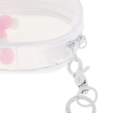 Maxbell Tiny Doll Pouch PVC Organizer Small Doll Storage Bag for Action Figures Doll White Oval
