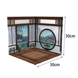 Maxbell 1:6 Scale Backdrop Scene Layout Scene Display for Diecast Car Action Figures Chinese