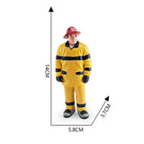 Maxbell Miniature Figure Sand Table Layout Decoration Collectibles Tiny People Model Firemen