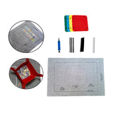 Maxbell Maxbell Jigsaw Puzzle Storage Roll Mat with 4 Sorting Trays for Jigsaw Puzzle Player 2000pcs grey