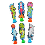 6 Pieces Diving Toys Colorful Fun Swimming Pool Toys for Girls Children Boys