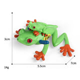 Frog Figurines Toy Frog Animal Sculpture Photo Props Teaching Aids Bath Toys 3cmx5.5cmx7cm