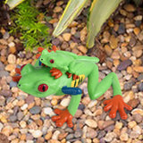 Frog Figurines Toy Frog Animal Sculpture Photo Props Teaching Aids Bath Toys 3cmx5.5cmx7cm