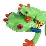 Frog Figurines Toy Frog Animal Sculpture Photo Props Teaching Aids Bath Toys 3cmx5.5cmx7cm