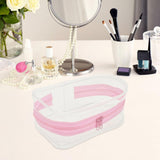 Mini Doll Storage Bag Dustproof PVC Clear Figure Display Bag for Mini Figure Pink