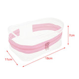 Mini Doll Storage Bag Dustproof PVC Clear Figure Display Bag for Mini Figure Pink