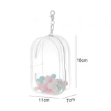 Maxbell Clear Figure Display Bag with Keychain for Showing Off Boxes Doll Collectors clear