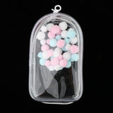 Maxbell Clear Figure Display Bag with Keychain for Showing Off Boxes Doll Collectors clear
