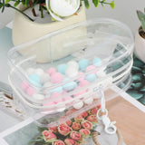 Maxbell Clear Figure Display Bag with Keychain for Showing Off Boxes Doll Collectors clear