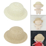 Doll Woven Ratten Hats Girls Gift Doll Outifits for Doll Plush Doll Boy Girl light beige