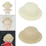 Doll Woven Ratten Hats Girls Gift Doll Outifits for Doll Plush Doll Boy Girl light beige