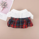 Maxbell 2Pcs Dolls Dress Suit with Bow Tie Hair Clip for 38cm Dolls Children's Gifts A