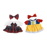 Maxbell 2Pcs Dolls Dress Suit with Bow Tie Hair Clip for 38cm Dolls Children's Gifts A
