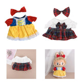 Maxbell 2Pcs Dolls Dress Suit with Bow Tie Hair Clip for 38cm Dolls Children's Gifts A