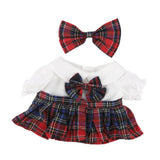 Maxbell 2Pcs Dolls Dress Suit with Bow Tie Hair Clip for 38cm Dolls Children's Gifts A