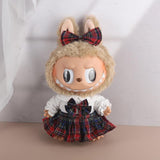 Maxbell 2Pcs Dolls Dress Suit with Bow Tie Hair Clip for 38cm Dolls Children's Gifts A