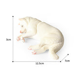 Lifelike Dog Sculpture Figurines Miniacture Toy for Boys Girls Children Kids White