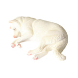 Lifelike Dog Sculpture Figurines Miniacture Toy for Boys Girls Children Kids White