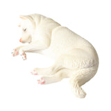 Lifelike Dog Sculpture Figurines Miniacture Toy for Boys Girls Children Kids White