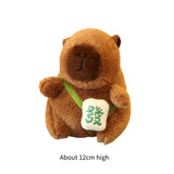 Maxbell Maxbell Capybara Keychain Plush Toy Funny Keyring Charm for Kids Girls Boys Children Green