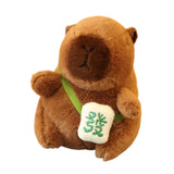 Maxbell Maxbell Capybara Keychain Plush Toy Funny Keyring Charm for Kids Girls Boys Children Green