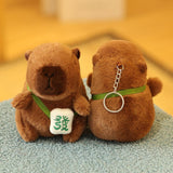 Maxbell Maxbell Capybara Keychain Plush Toy Funny Keyring Charm for Kids Girls Boys Children Green