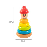 Maxbell Montessori Stacking Toy Rainbow Rings for Kids Ages 3-6 Years Birthday Gifts Yellow