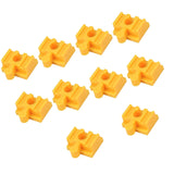 Maxbell 10Pcs Wood Train Track Adapter for Stem Kits Toy Building Set Building Games Yellow