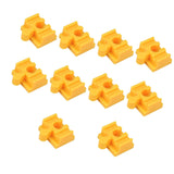 Maxbell 10Pcs Wood Train Track Adapter for Stem Kits Toy Building Set Building Games Yellow