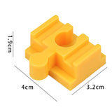 Maxbell 10Pcs Wood Train Track Adapter for Stem Kits Toy Building Set Building Games Yellow