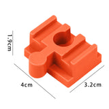 Maxbell 10Pcs Wood Train Track Adapter for Stem Kits Toy Building Set Building Games Orange