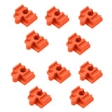 Maxbell 10Pcs Wood Train Track Adapter for Stem Kits Toy Building Set Building Games Orange