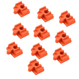 Maxbell 10Pcs Wood Train Track Adapter for Stem Kits Toy Building Set Building Games Orange