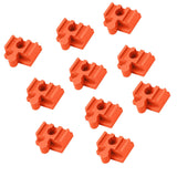 Maxbell 10Pcs Wood Train Track Adapter for Stem Kits Toy Building Set Building Games Orange