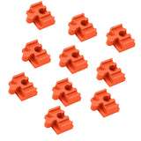 Maxbell 10Pcs Wood Train Track Adapter for Stem Kits Toy Building Set Building Games Orange