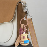 Maxbell Cute Capybara Keychain Gift Charms Accessory Lovely Cartoon Keychain Pendant Bathtub