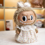 Maxbell 3x Plush Doll Dress for Kids Fashion Girl Doll Clothes Dress for 15inch Doll pink dots