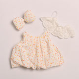 Maxbell 3x Plush Doll Dress for Kids Fashion Girl Doll Clothes Dress for 15inch Doll pink dots