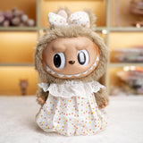 Maxbell 3x Plush Doll Dress for Kids Fashion Girl Doll Clothes Dress for 15inch Doll pink dots