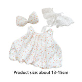 Maxbell 3x Plush Doll Dress for Kids Fashion Girl Doll Clothes Dress for 15inch Doll pink dots