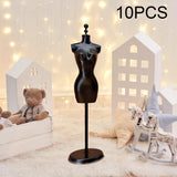 Maxbell 10 Pieces 1:6 Dollhouse Miniature Mannequin Stand for Sewing Jewelry Display Black