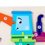 Maxbell Wooden Puzzle Toy Preschool Toy Montessori Blocks for Children Boy Girl Kids Excavator