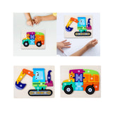 Maxbell Wooden Puzzle Toy Preschool Toy Montessori Blocks for Children Boy Girl Kids Excavator